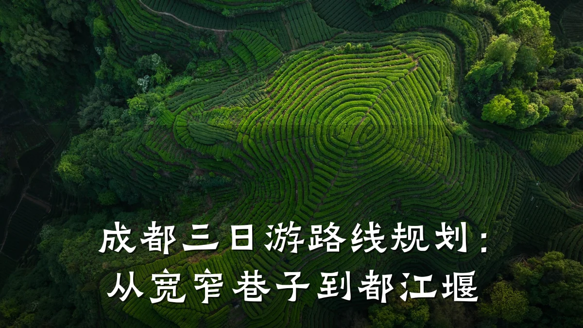 成都三日游路线规划：从宽窄巷子到都江堰