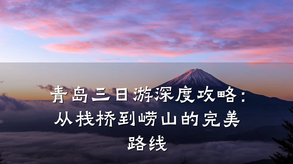 青岛三日游深度攻略:从栈桥到崂山的完美路线