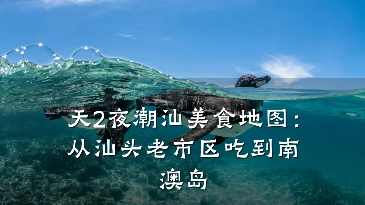 天2夜潮汕美食地图：从汕头老市区吃到南澳岛