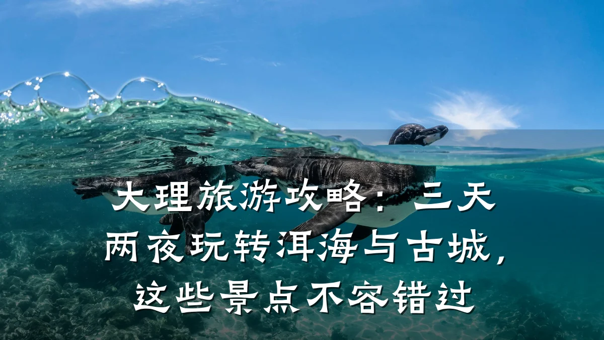 大理旅游攻略:三天两夜玩转洱海与古城,这些景点不容错过