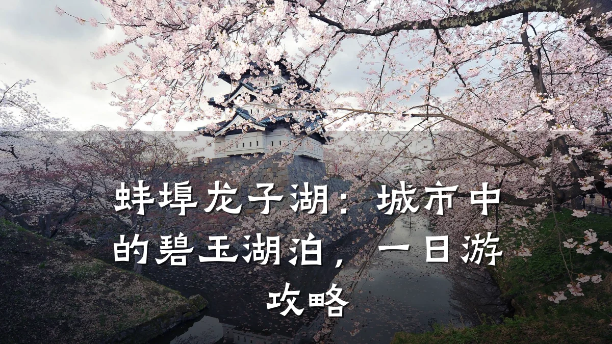 蚌埠龙子湖:城市中的碧玉湖泊,一日游攻略