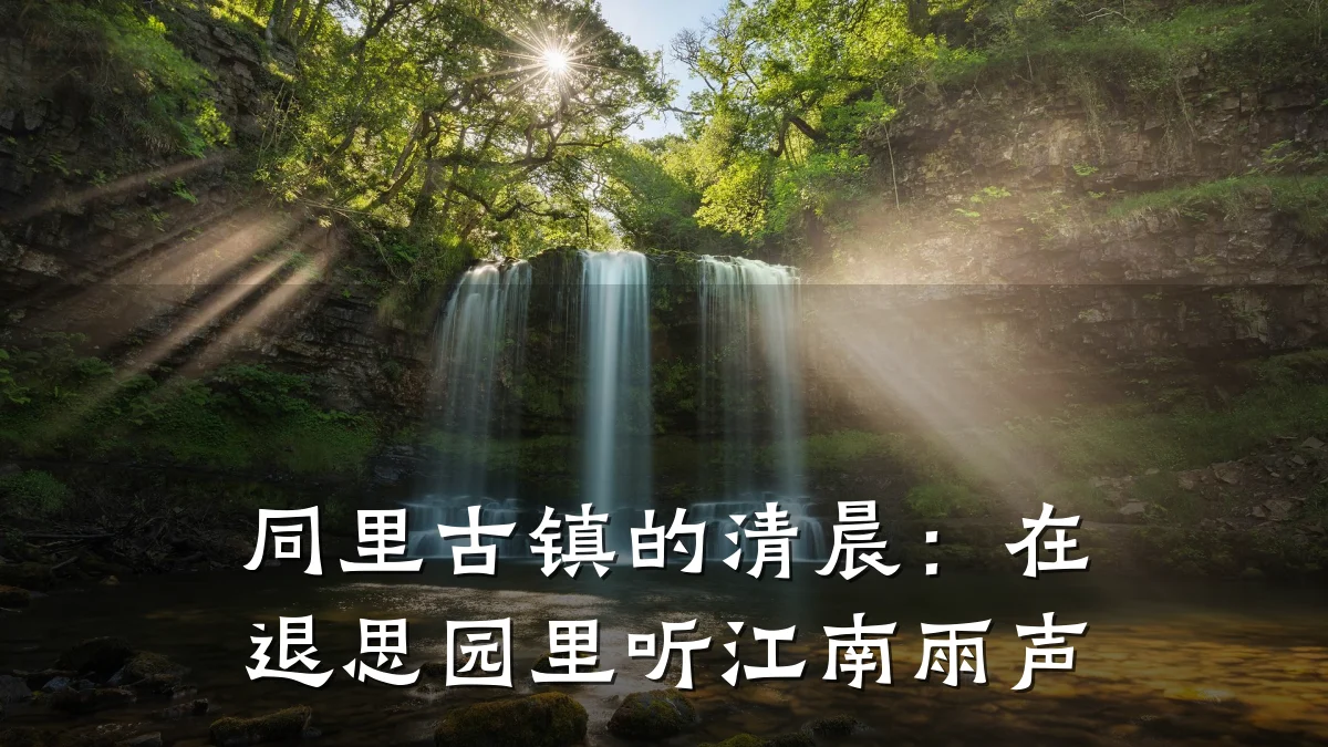 同里古镇的清晨：在退思园里听江南雨声