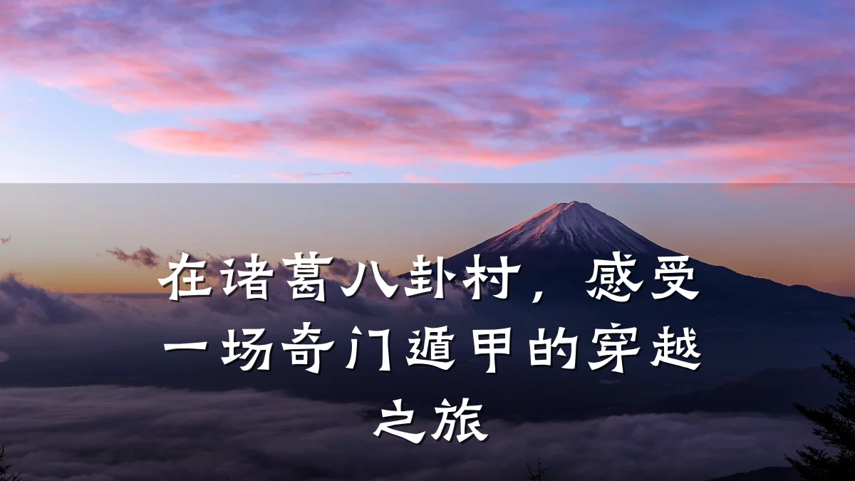 在诸葛八卦村,感受一场奇门遁甲的穿越之旅