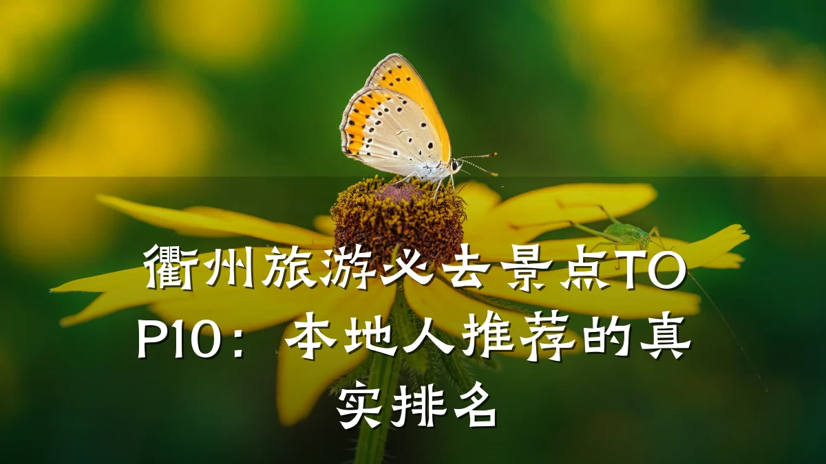 衢州旅游必去景点TOP10:本地人推荐的真实排名