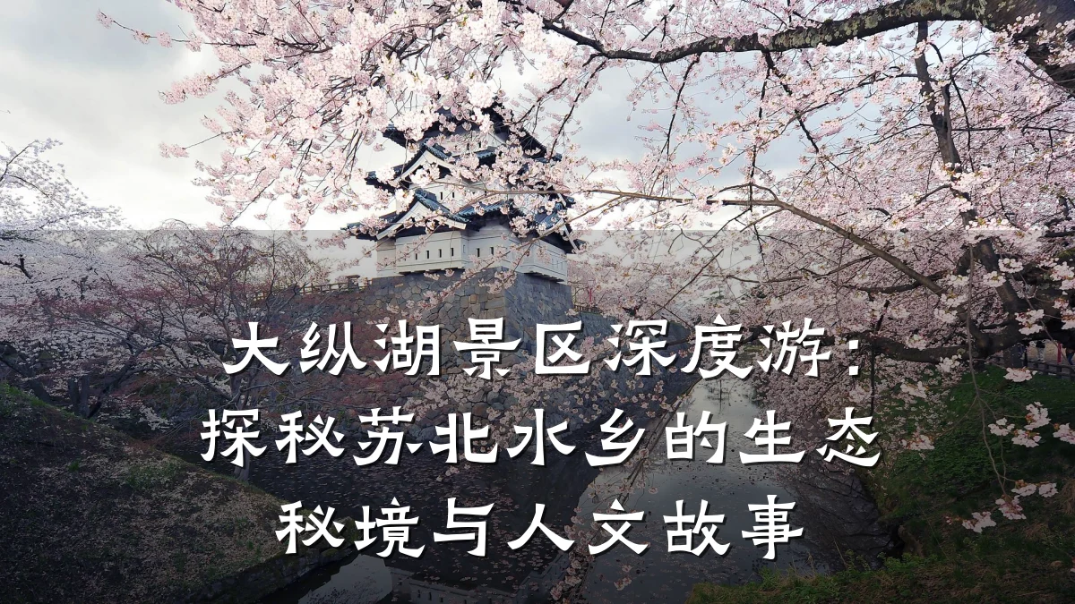 大纵湖景区深度游:探秘苏北水乡的生态秘境与人文故事