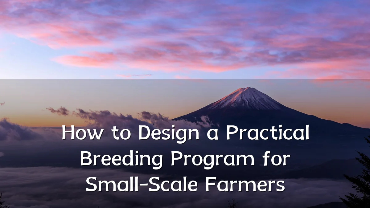 How to Design a Practical Breeding Program for Small-Scale Farmers
