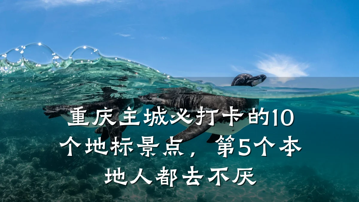 重庆主城必打卡的10个地标景点，第5个本地人都去不厌