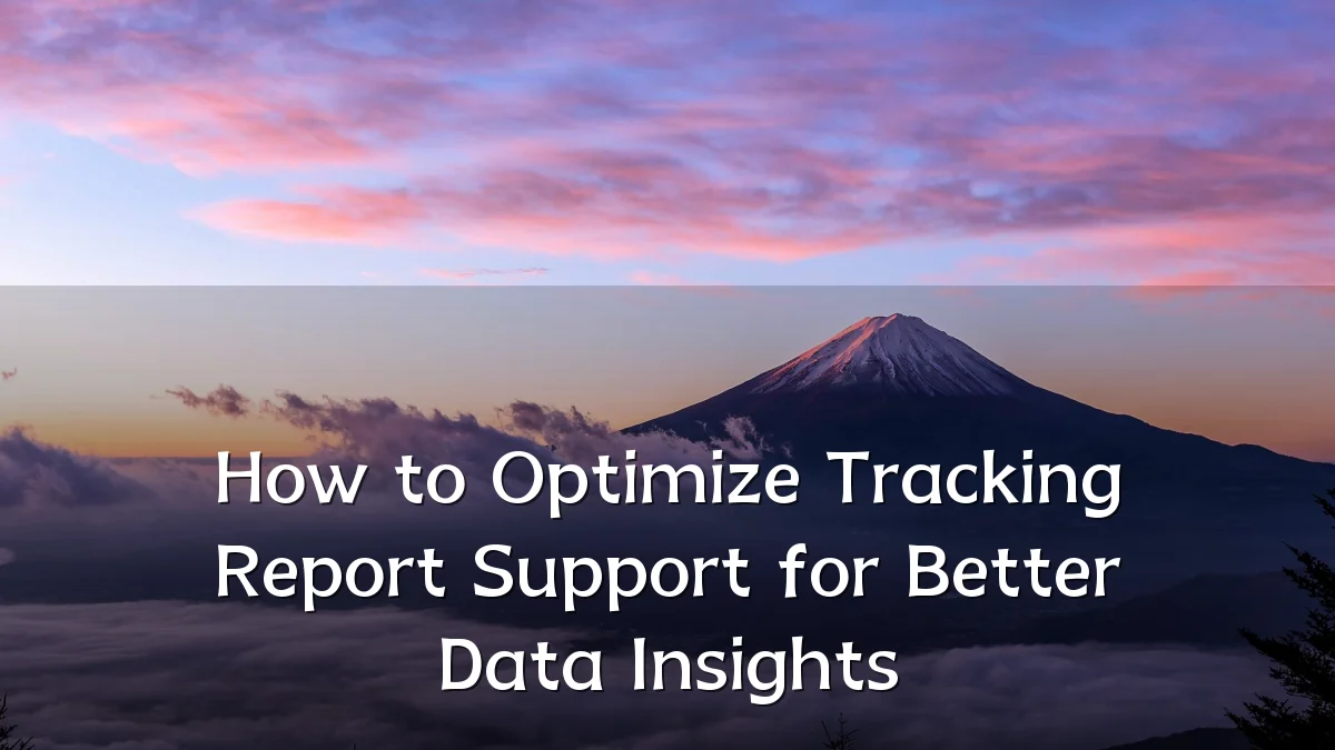 How to Optimize Tracking Report Support for Better Data Insights
