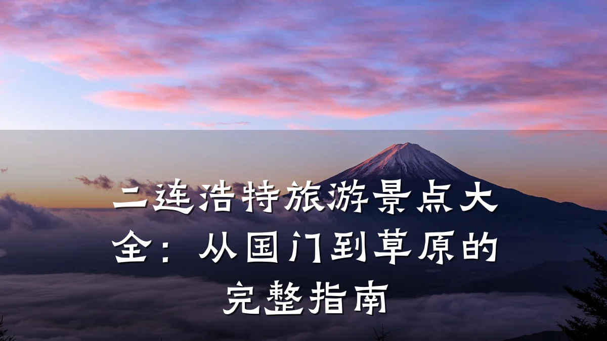 二连浩特旅游景点大全：从国门到草原的完整指南