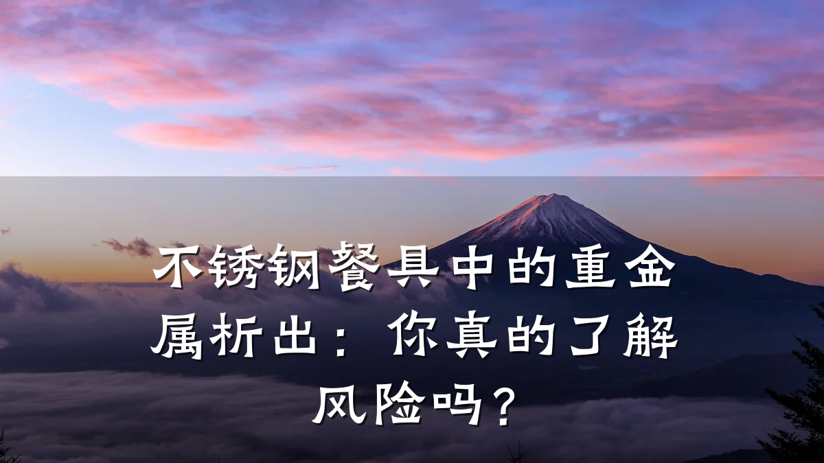 不锈钢餐具中的重金属析出:你真的了解风险吗?